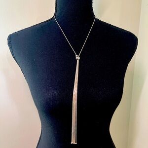 Sassy Silver Chain with fringe! Such a cute fun piece!  Silver plate.